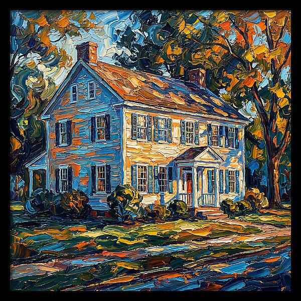 Colonial House In Vibrant Colors