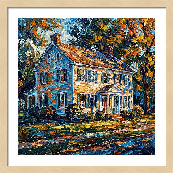 Colonial House In Vibrant Colors
