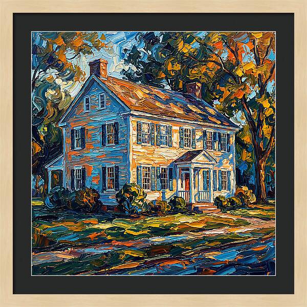 Colonial House In Vibrant Colors