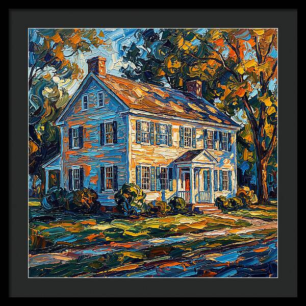 Colonial House In Vibrant Colors