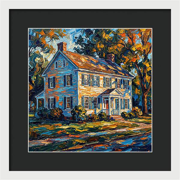 Colonial House In Vibrant Colors