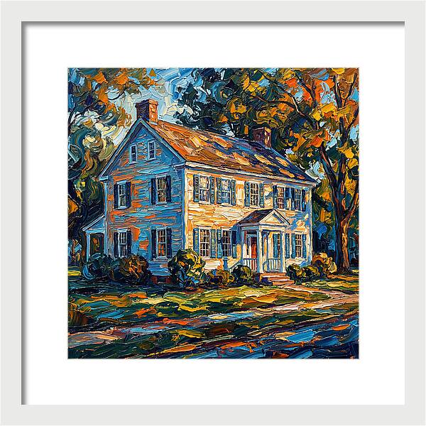 Colonial House In Vibrant Colors