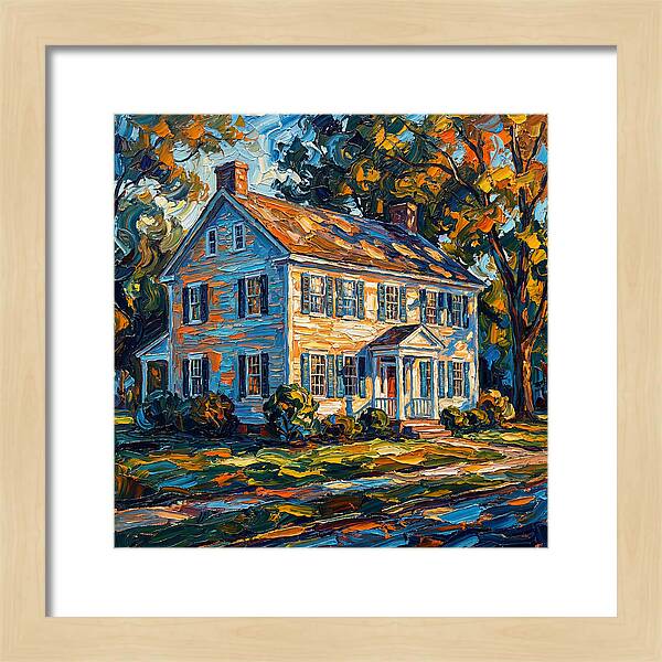 Colonial House In Vibrant Colors