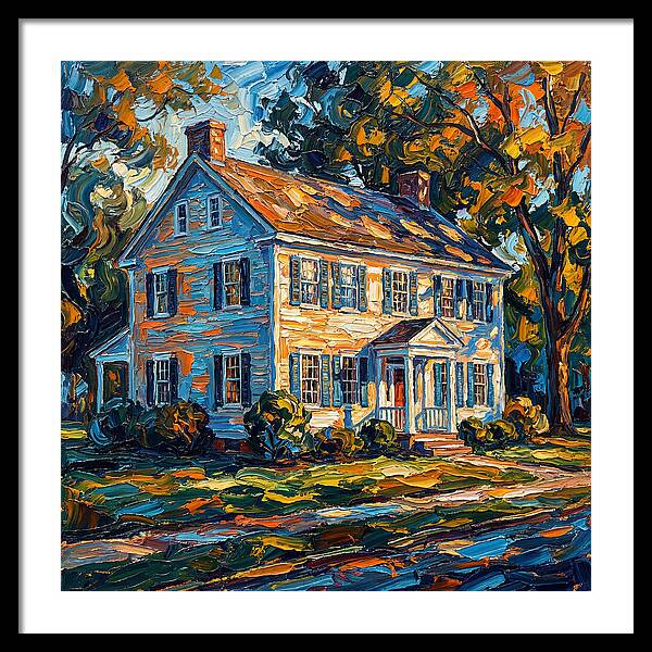 Colonial House In Vibrant Colors