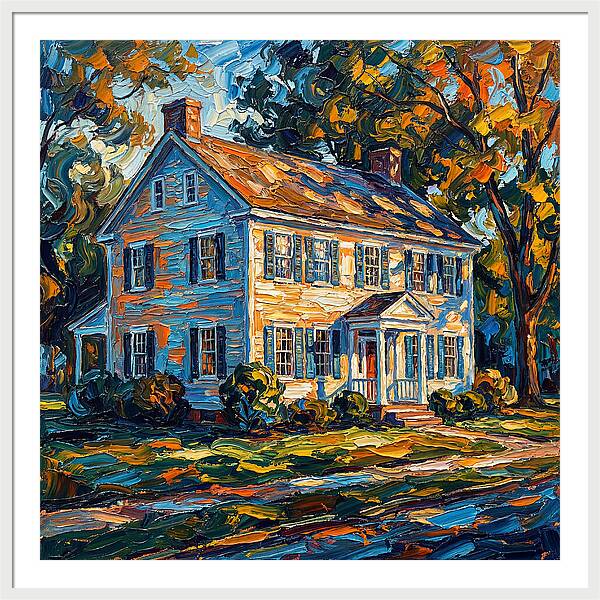 Colonial House In Vibrant Colors