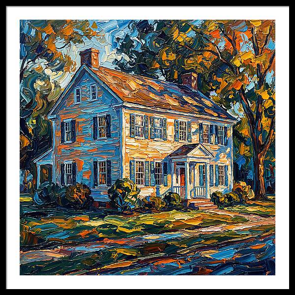 Colonial House In Vibrant Colors