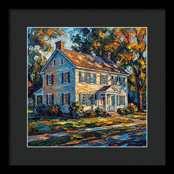 Colonial House In Vibrant Colors