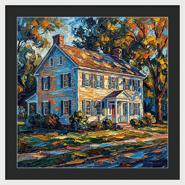 Colonial House In Vibrant Colors