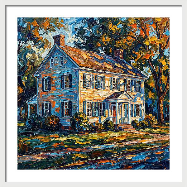 Colonial House In Vibrant Colors