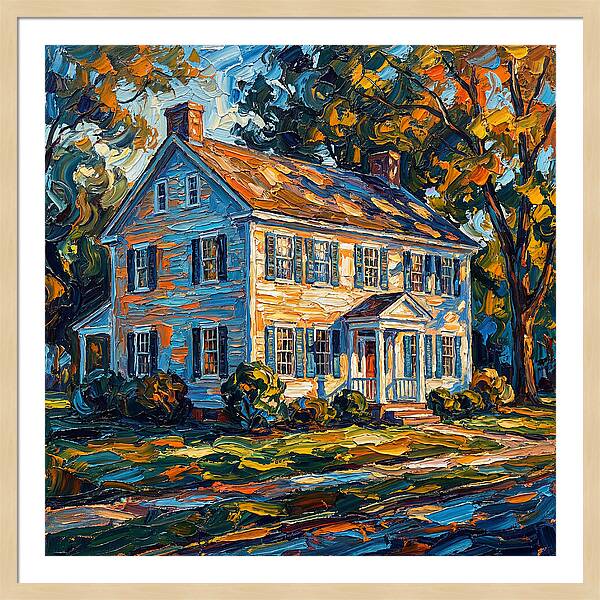 Colonial House In Vibrant Colors