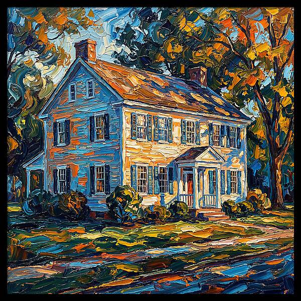 Colonial House In Vibrant Colors