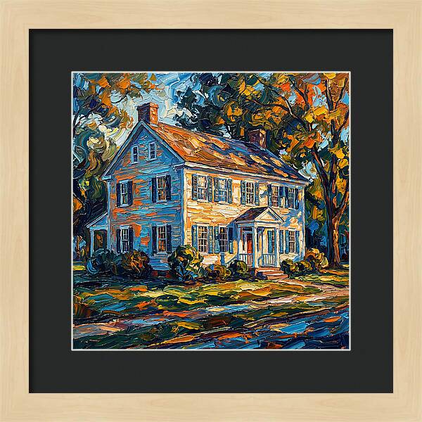 Colonial House In Vibrant Colors