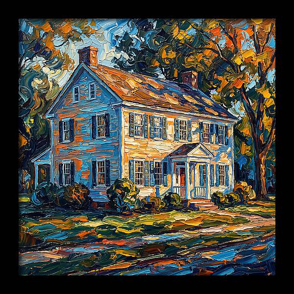 Colonial House In Vibrant Colors