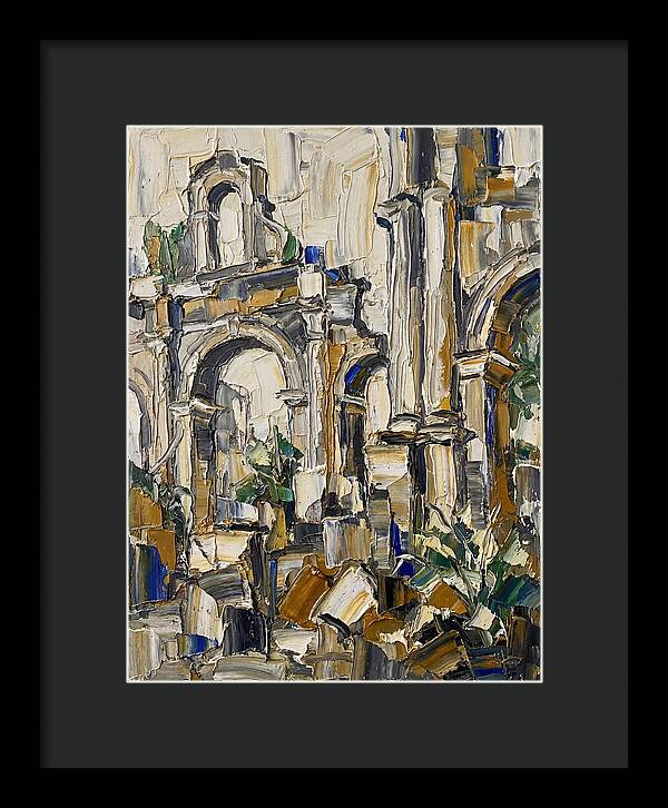 Colonial Ruins In Palette Knife Style