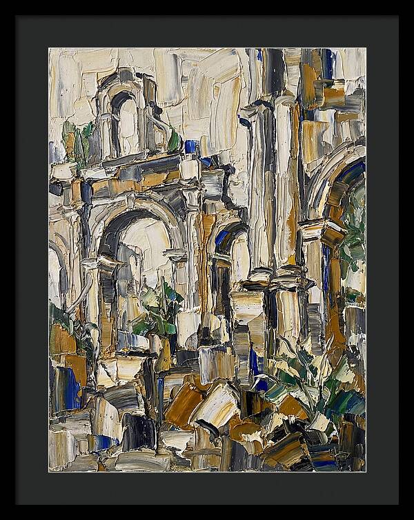 Colonial Ruins In Palette Knife Style