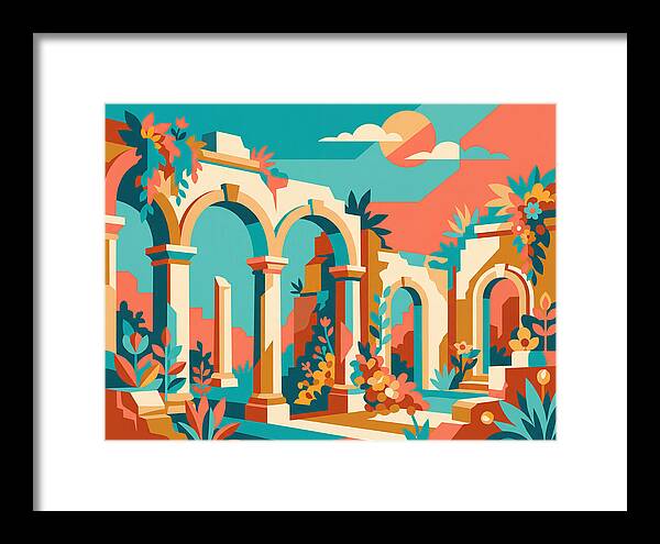 Colonial Ruins In Vibrant Colors