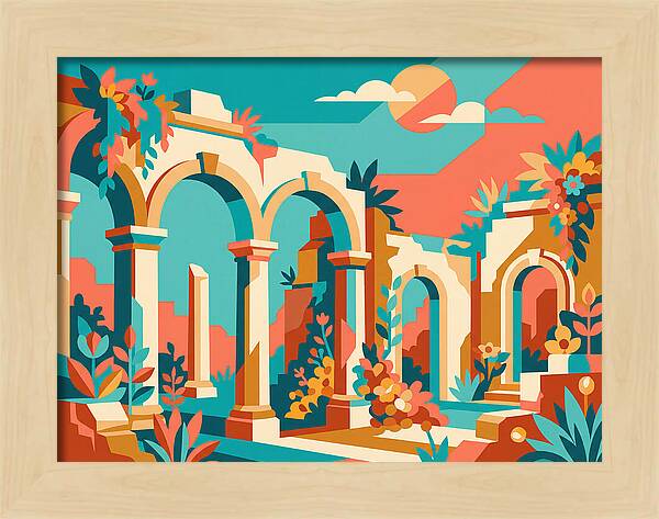 Colonial Ruins In Vibrant Colors