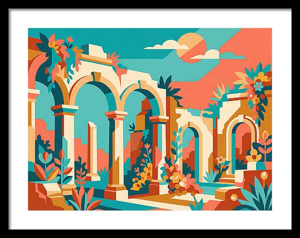 Colonial Ruins In Vibrant Colors