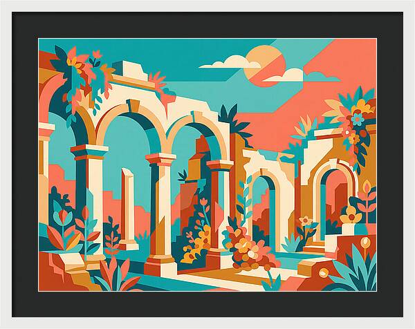 Colonial Ruins In Vibrant Colors