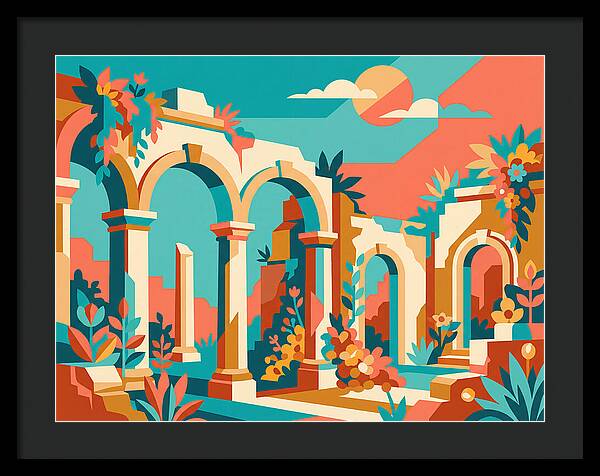 Colonial Ruins In Vibrant Colors