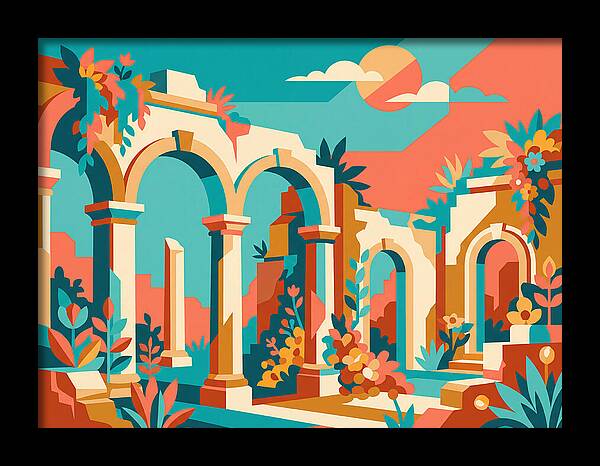 Colonial Ruins In Vibrant Colors
