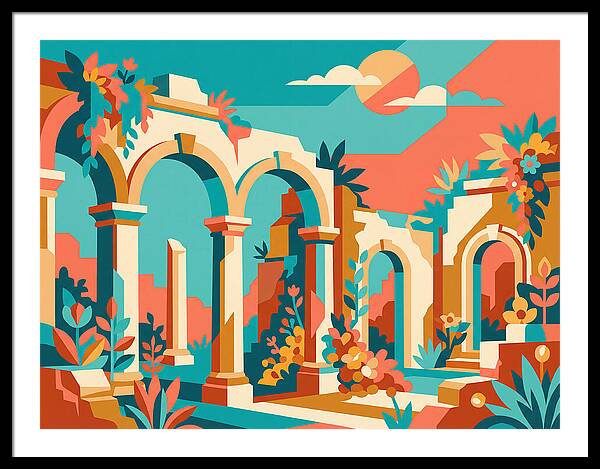 Colonial Ruins In Vibrant Colors