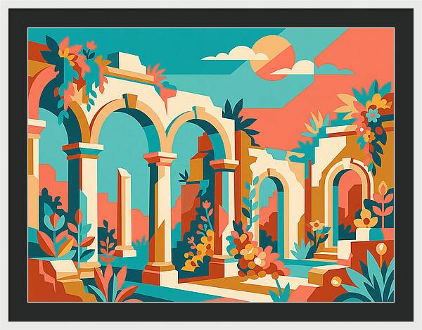 Colonial Ruins In Vibrant Colors