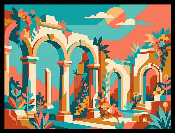 Colonial Ruins In Vibrant Colors