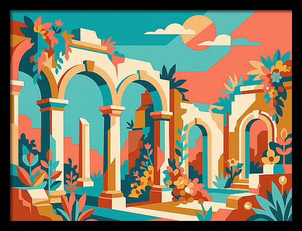 Colonial Ruins In Vibrant Colors
