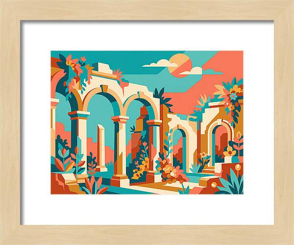 Colonial Ruins In Vibrant Colors