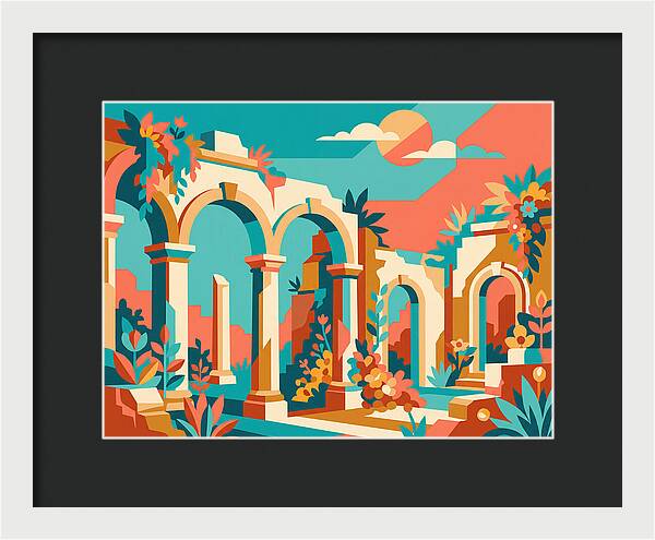Colonial Ruins In Vibrant Colors