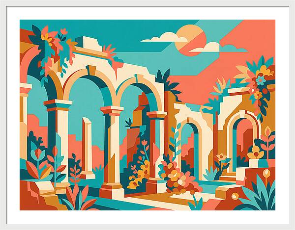 Colonial Ruins In Vibrant Colors