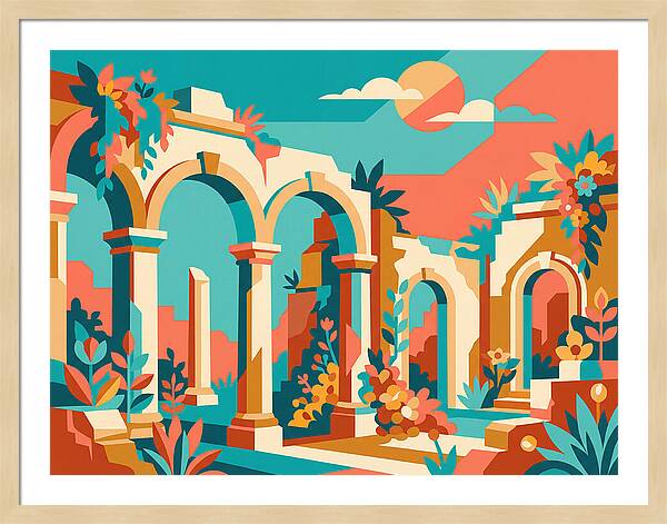 Colonial Ruins In Vibrant Colors