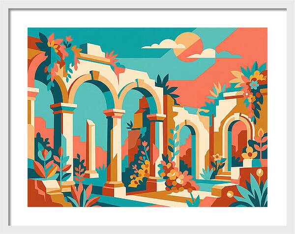 Colonial Ruins In Vibrant Colors