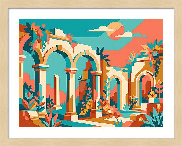 Colonial Ruins In Vibrant Colors