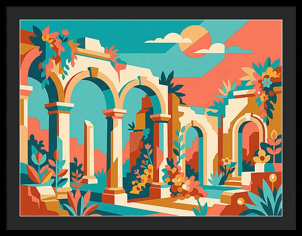 Colonial Ruins In Vibrant Colors