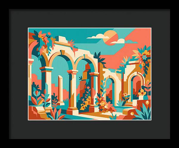 Colonial Ruins In Vibrant Colors