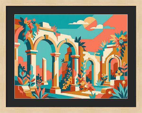 Colonial Ruins In Vibrant Colors