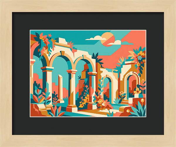 Colonial Ruins In Vibrant Colors