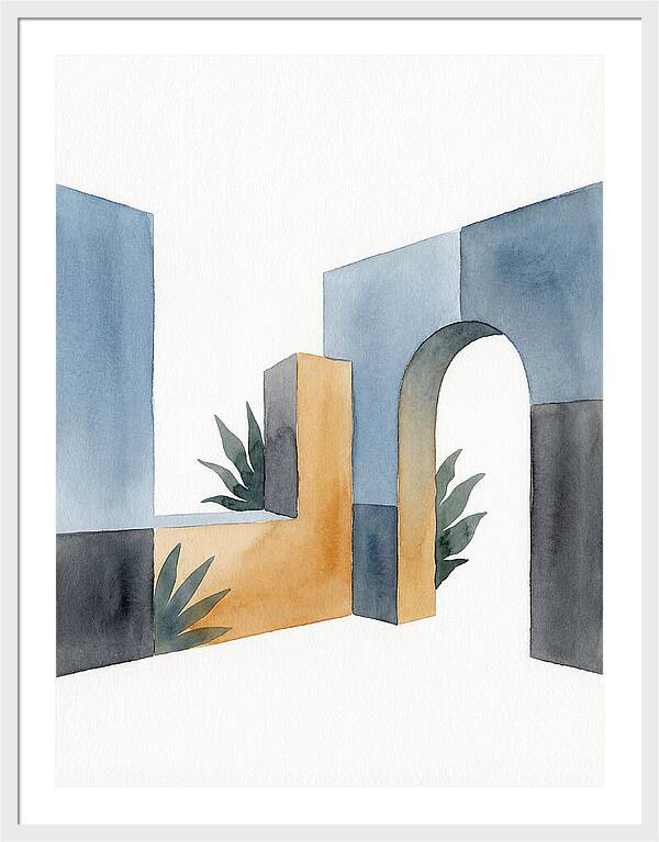 Colonial Ruins In Watercolor