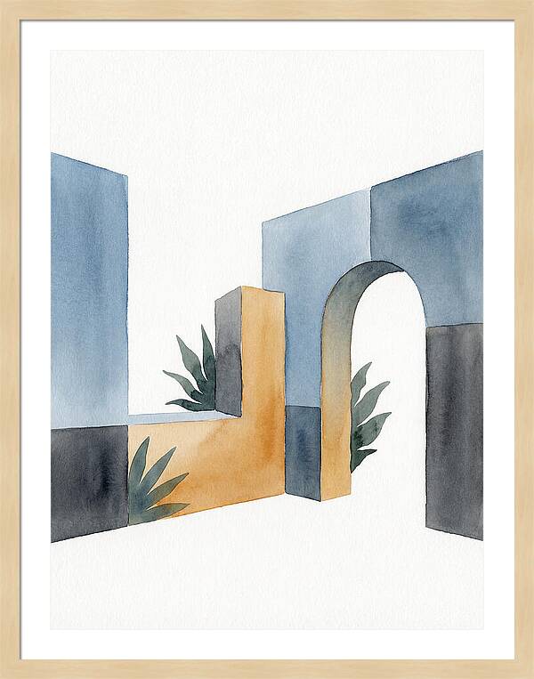 Colonial Ruins In Watercolor