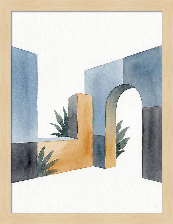 Colonial Ruins In Watercolor