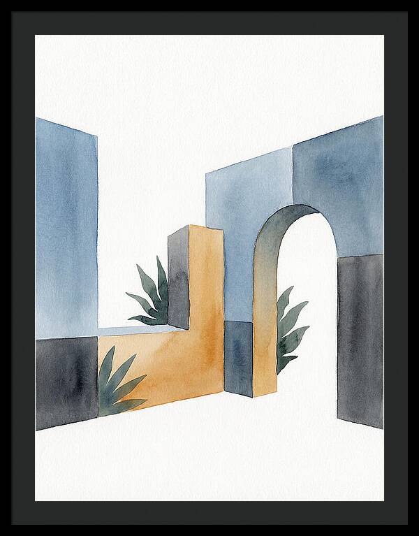 Colonial Ruins In Watercolor