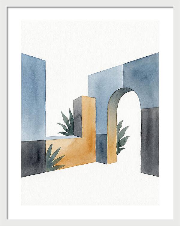 Colonial Ruins In Watercolor