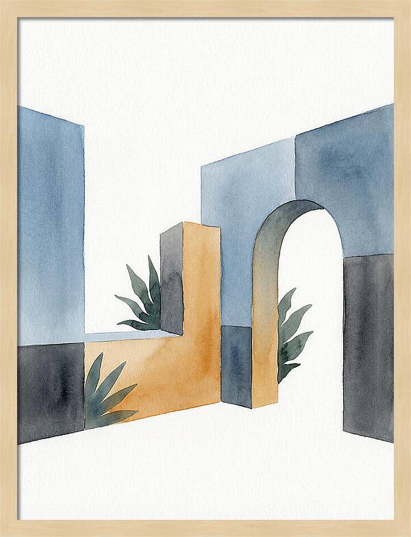 Colonial Ruins In Watercolor