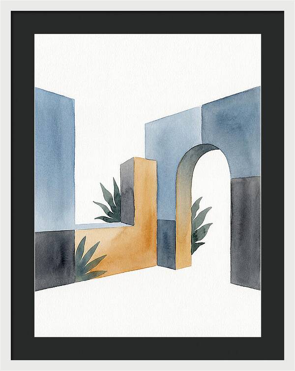 Colonial Ruins In Watercolor