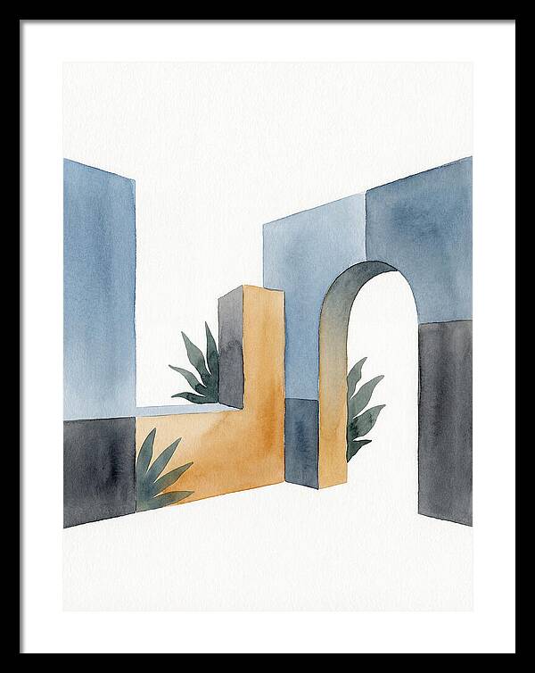 Colonial Ruins In Watercolor