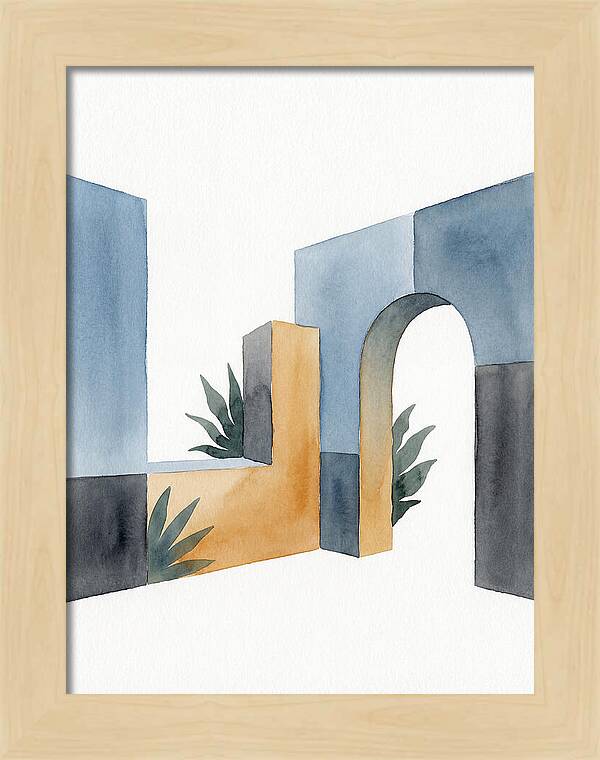 Colonial Ruins In Watercolor