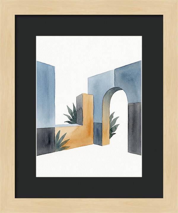 Colonial Ruins In Watercolor
