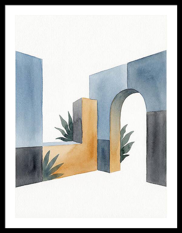 Colonial Ruins In Watercolor
